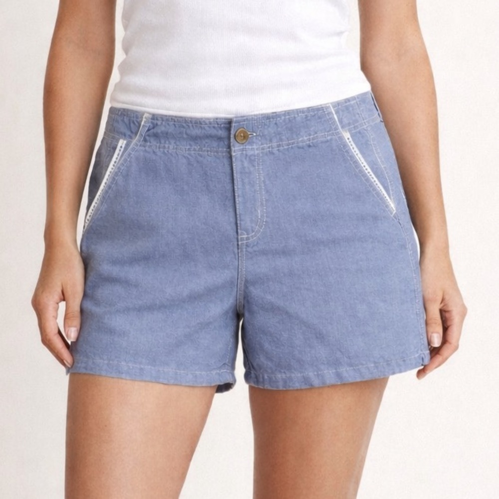 Columbia PFG blue chambray shorts women’s 4